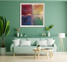Großes  abstraktes Bild XL bunt, Grande peinture abstraite b