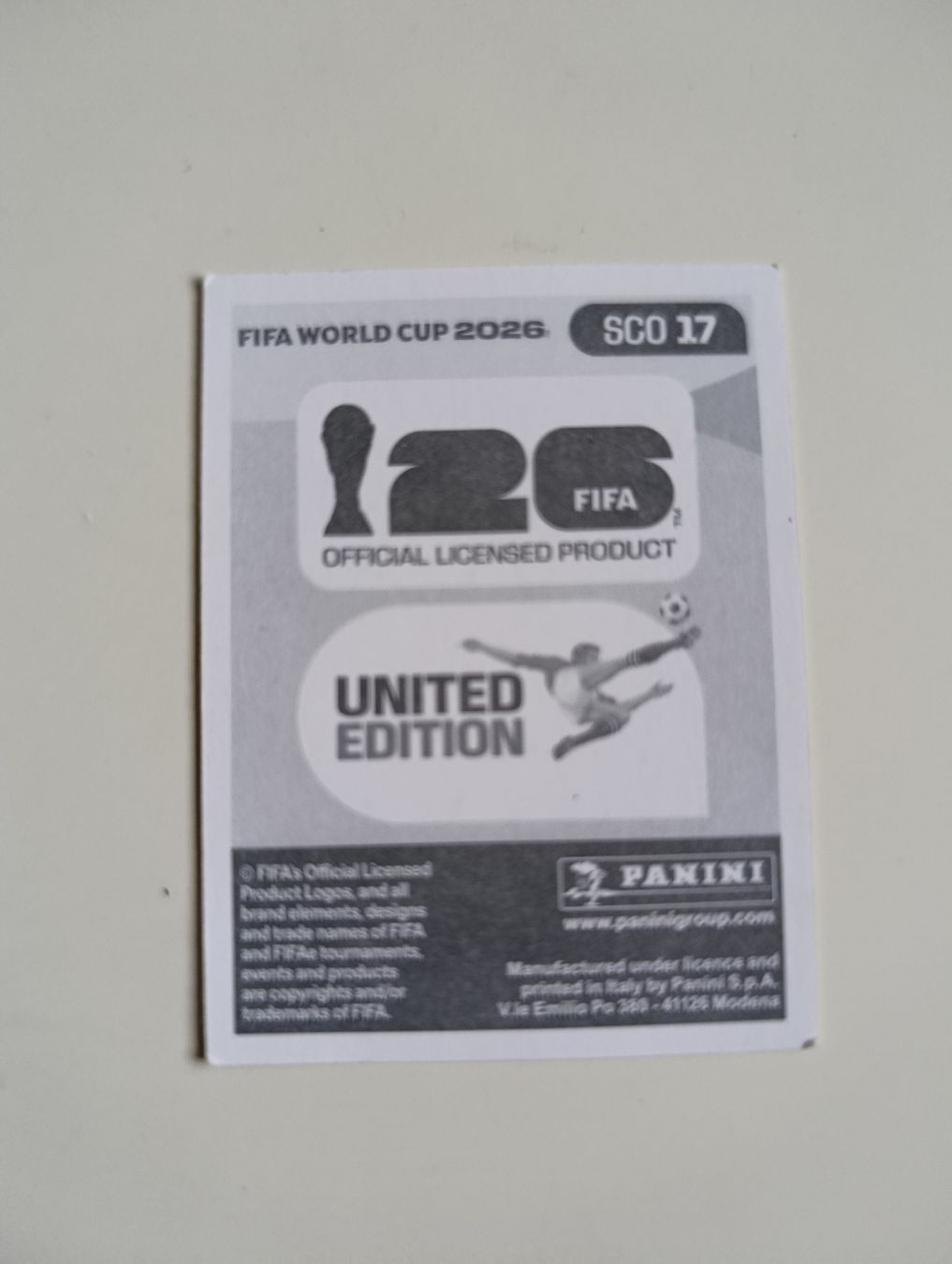 Panini Carte collezionabili: Panini World Cup 2026 SCO 17 – Nuovo (secondo la descrizione) da Lavey-Village venduto da pas_7xd2 1