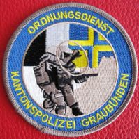 Kantonspolizei Graubünden Ordnungsdienst Stoff ohne Klett.