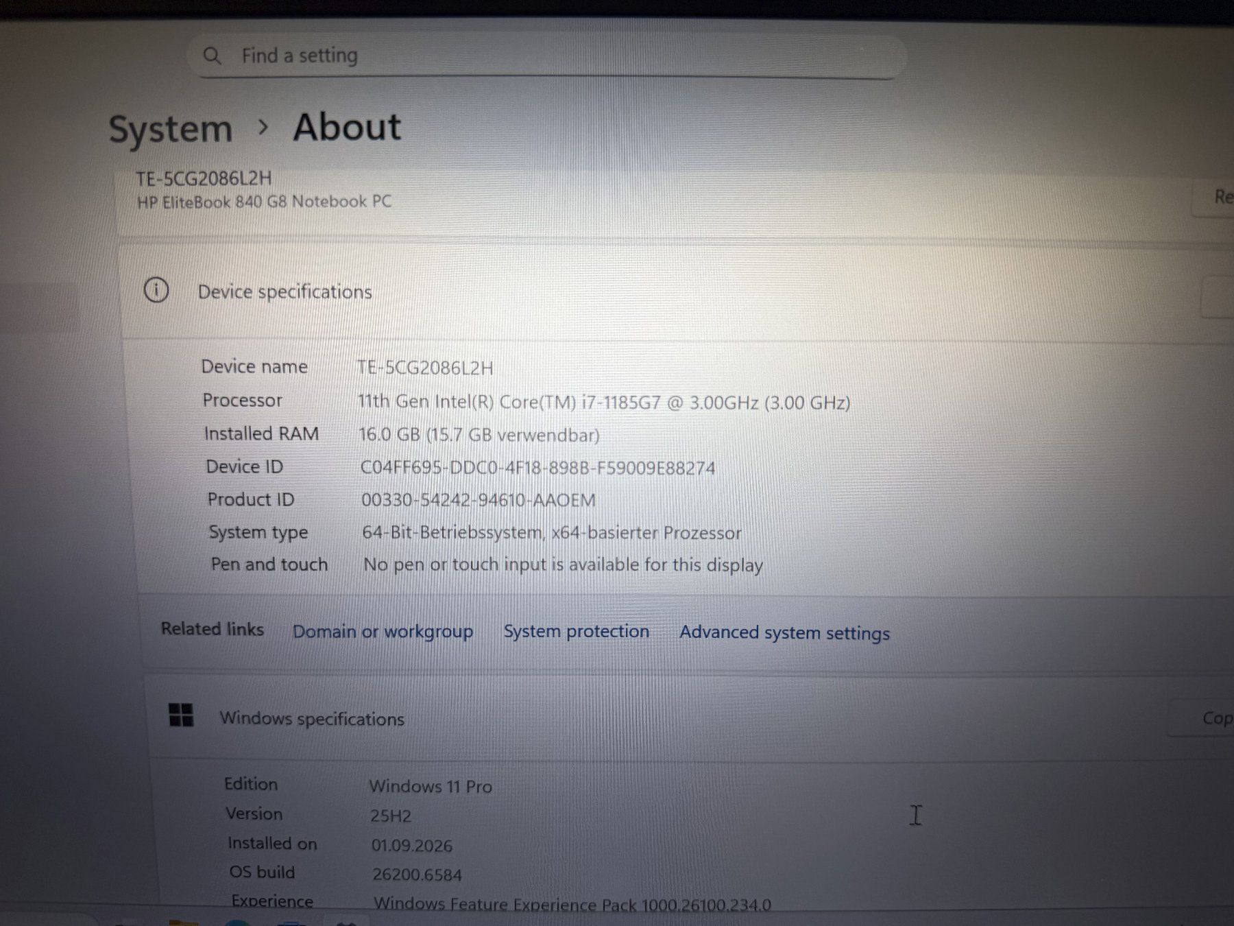 Hewlett Packard Notebook: HP EliteBook 840 G8 Notebook – Usato da Erlenbach ZH venduto da milliway_42 3