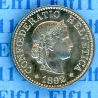 CHF___0.05 1892 stgl * nigelnagelneu! 5 Rappen