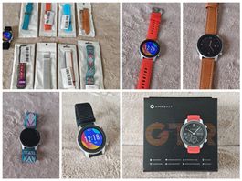 Amazfit GTR 42mm + 9 Armbänder – Top Zustand!