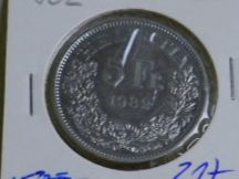 Gedenkmünze 5 Fr. 1982 Gotthardbahn.