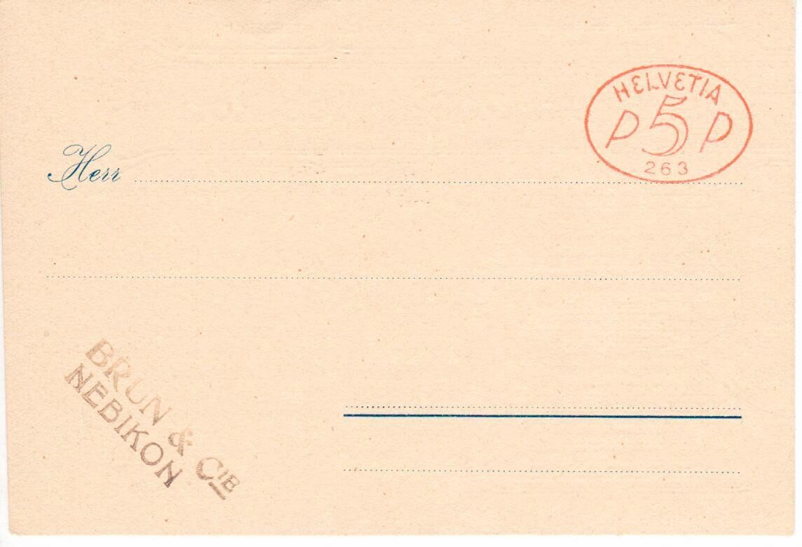 Tutti i francobolli: Firmen - Postkarte Nebikon / P5P – Usato da Wolhusen venduto da Curver9 1