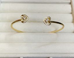 Stainless Steel Double Heart Bracalet