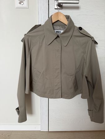 MM6 Maison Margiela cropped jacket, Size 40, Beige Cotton