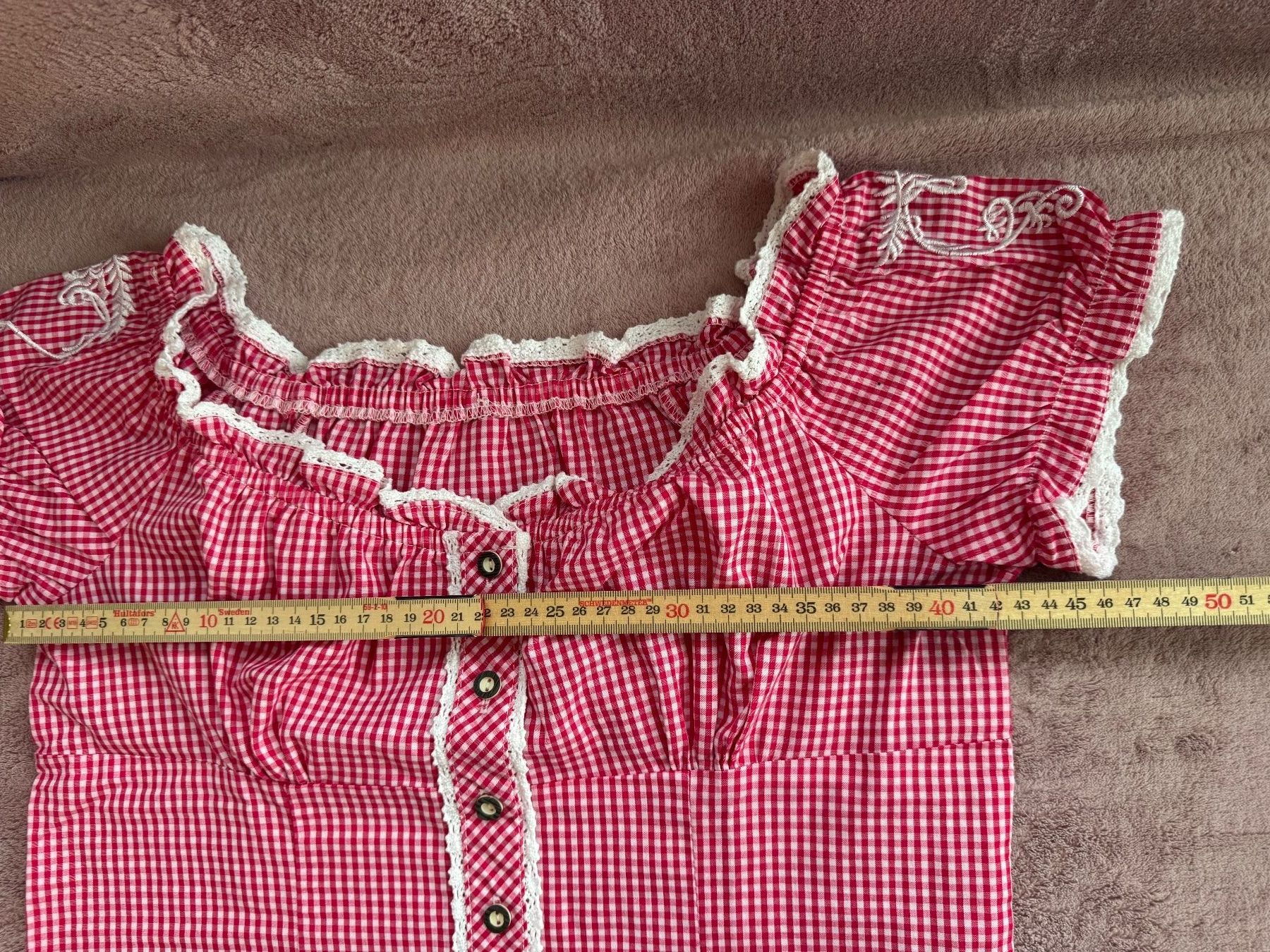 Camicette: Trachten Bluse weiss / rot kariert Gr.36/38 – Nuovo (secondo la descrizione) da Zäziwil venduto da blackpearl 3