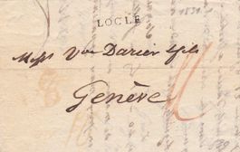 1831, "Locle", Stabstempel auf 
