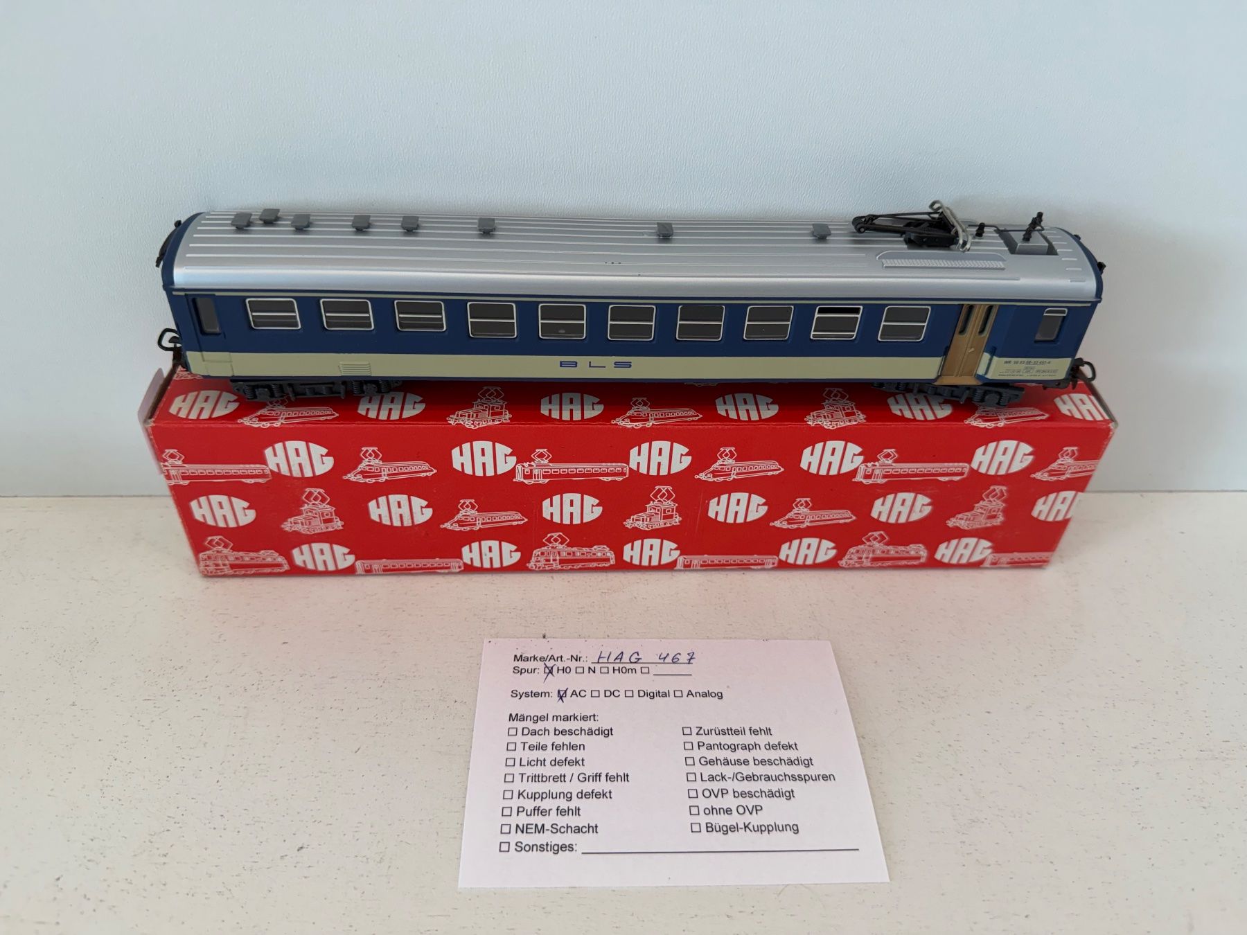 Hag Modellini di ferrovie: HAG 467 Speisewagen BLS – Usato da Büsserach venduto da ModellbahnDepot 8