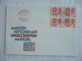 1979 FDC aus Markenheftchen 4er-Block