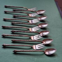 12-tlgs Besteck China antik Silberauflage