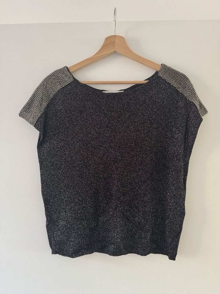Zara Top: Zara metallic knit top – Nuovo (secondo la descrizione) da Paradiso venduto da Edith_store