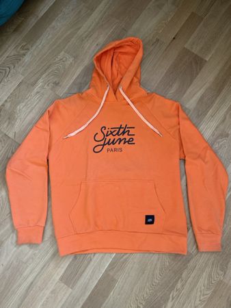 Sixth June Paris Hoodie, Orange, Grösse L, Top Zustand! (57)