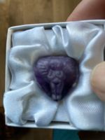 Amethyst Herz, Glücksbringer mit Gravur,NEU, Geschenkidee