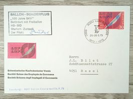 TR10 Enveloppe + Timbre Suisse 1973