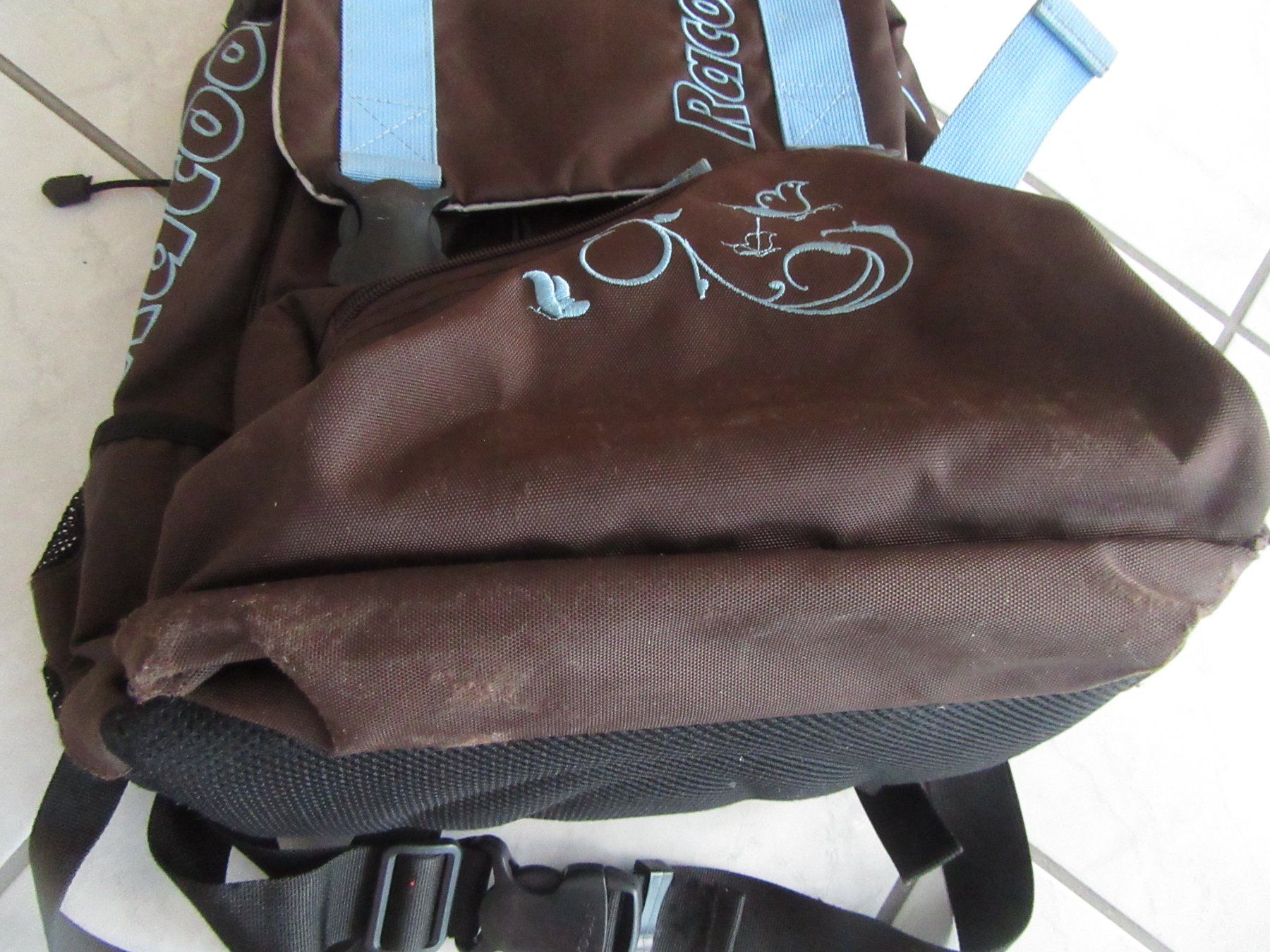 Racoon Kindertaschen: Kult Schulrucksack Racoon Braun/Blau – Gebraucht aus Mels von Sandylein 6