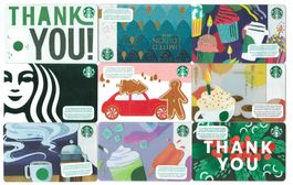 9 Starbucks Karten, alle leer