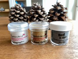 3 pieces Embossing Powders Papermania & Heat it Up 1 oz/28g