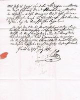 Cosmus Heer Landammann Glarus Bescheinigung 1835 Dokument