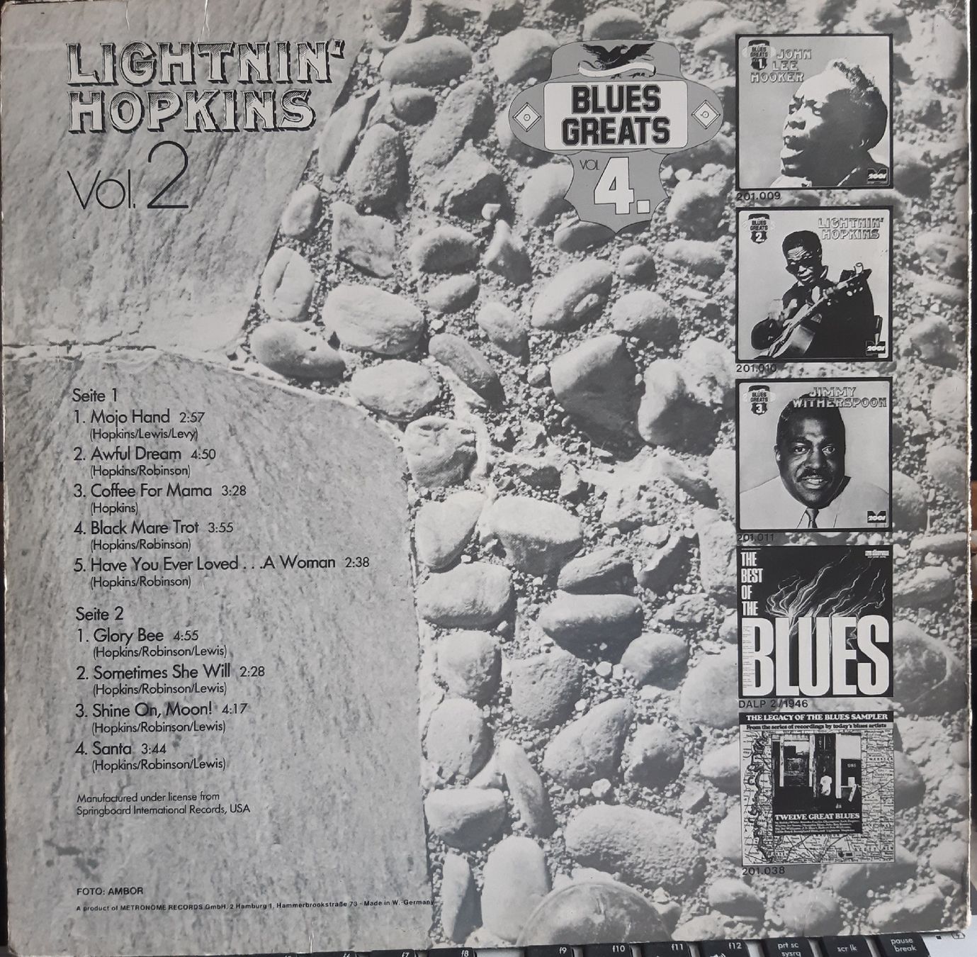 Dischi in vinile: SAM LIGHTNIN HOPKINS: Blues Greats 4 – Usato da Frick venduto da kyb_yq8h 1