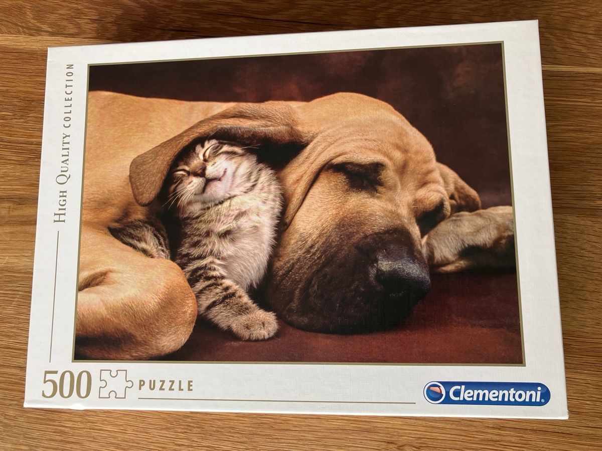 Clementoni Puzzles: Clementoni Puzzle 500 Teile - Hunde und Katze – Gebraucht aus Chur von sana118