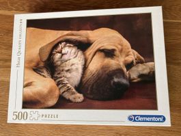 Clementoni Puzzle 500 Teile - Hunde und Katze