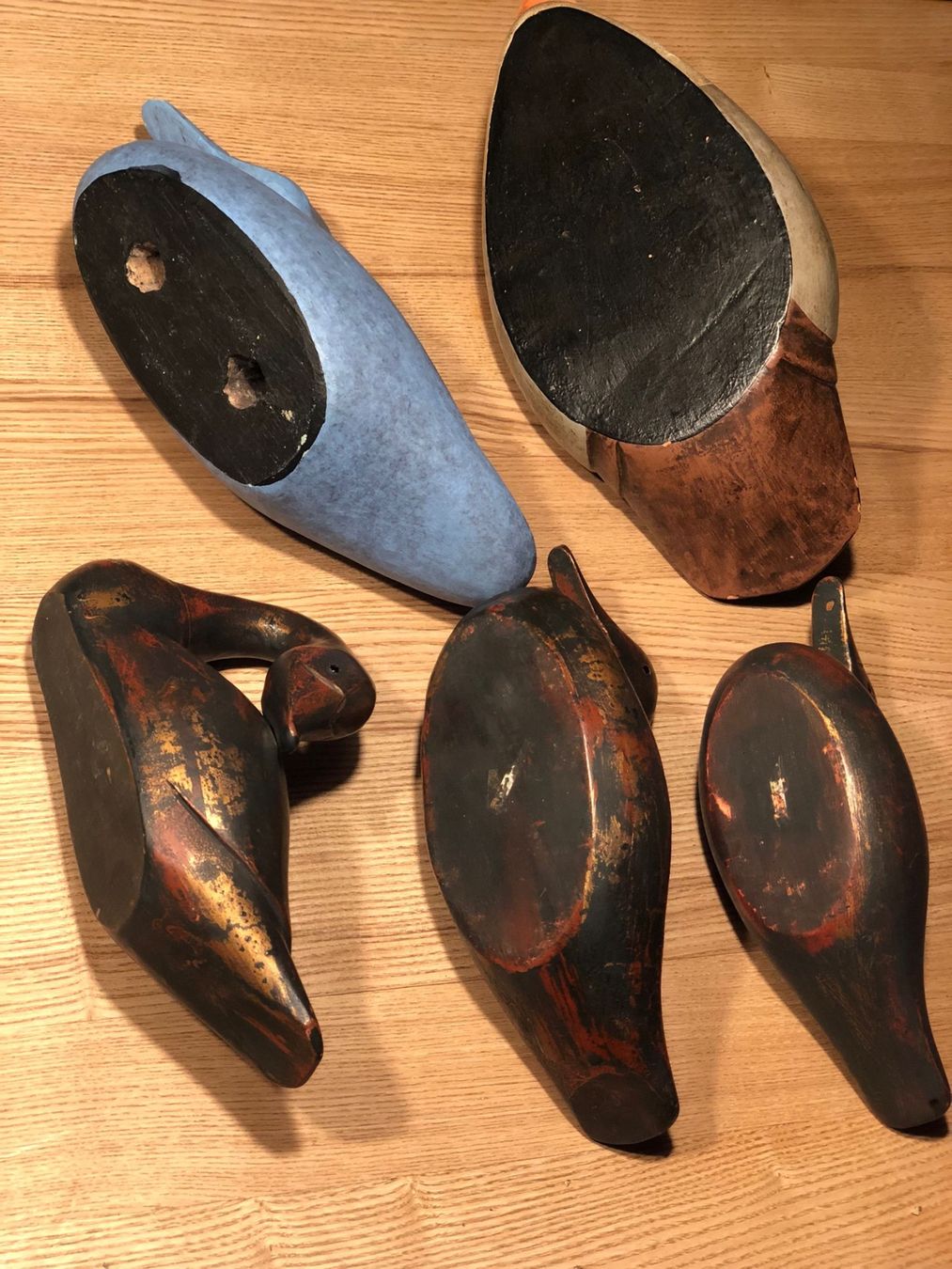 Figuren: Hübsche Enten aus Holz- 5 Stück – Gebraucht aus Röschenz von Tashroal 2