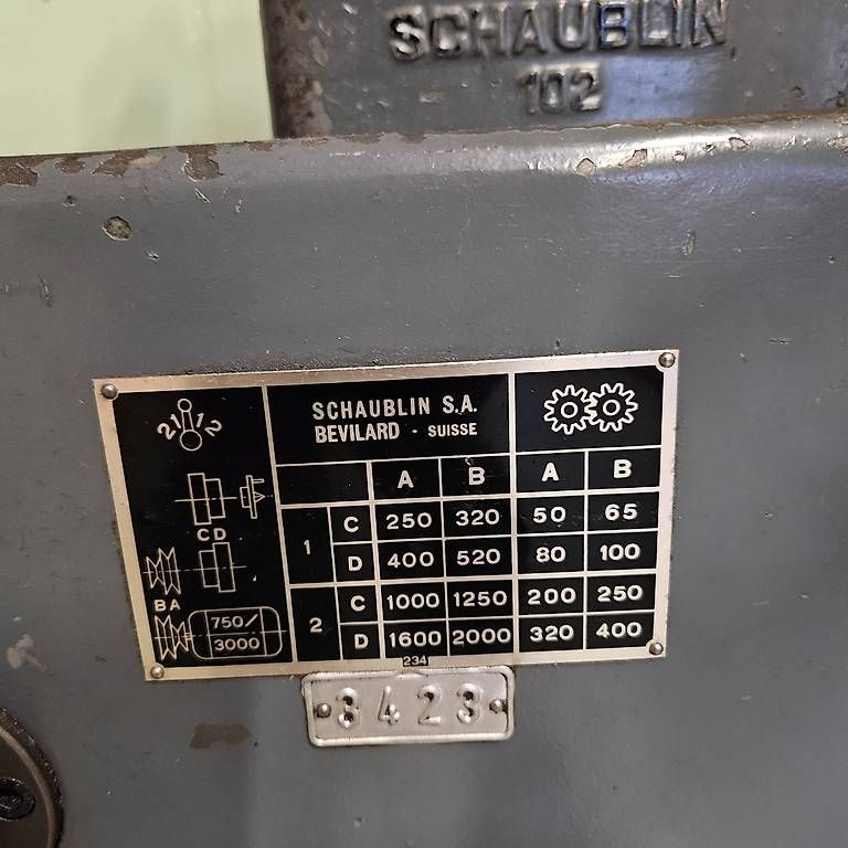 Toutes les machines: Schaublin 102 – D'occasion à Neuchatel par swytz 1