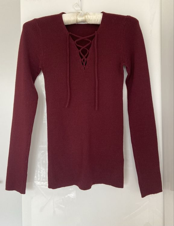 Sandro Camicette: ALMOST NEW Sandro Burgundy Long Sleeve Shirt, size - 1 – Nuovo (secondo la descrizione) da Zürich venduto da SandroMaje