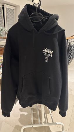 Stüssy Hoodie schwarz mit Logoprint Grösse L
