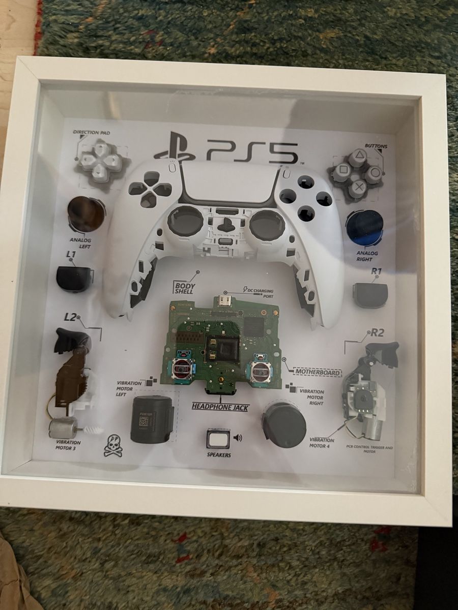 PS5 Dualsense Controller exploded View - gerahmt! Neu! (Neu und ...