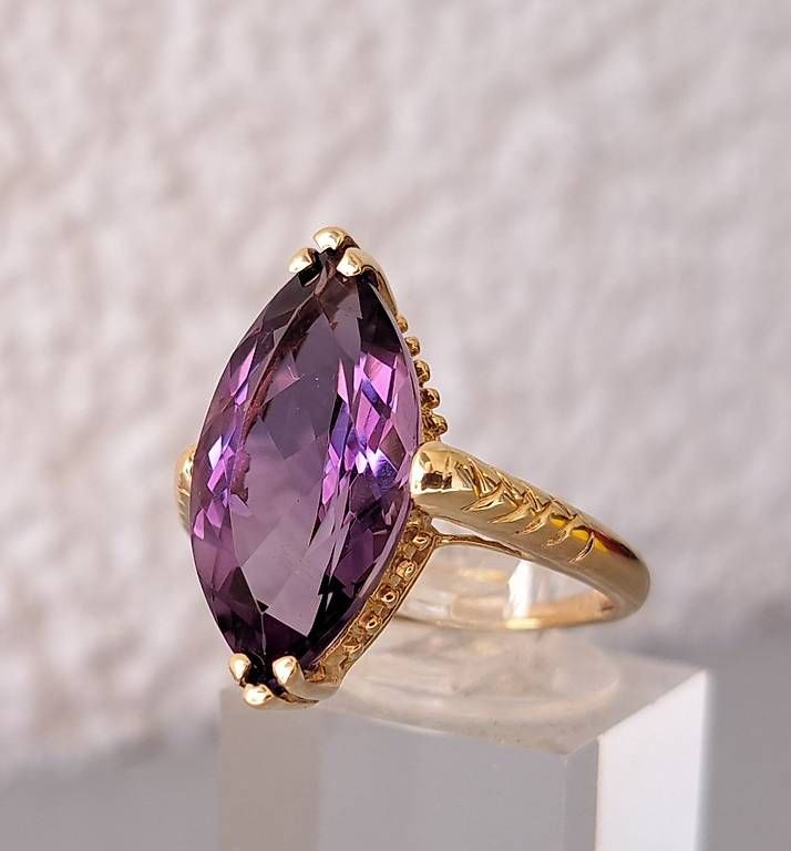 Anelli: Ring mit Amethyst GG 375 – Usato da Stans venduto da wer_fd5f