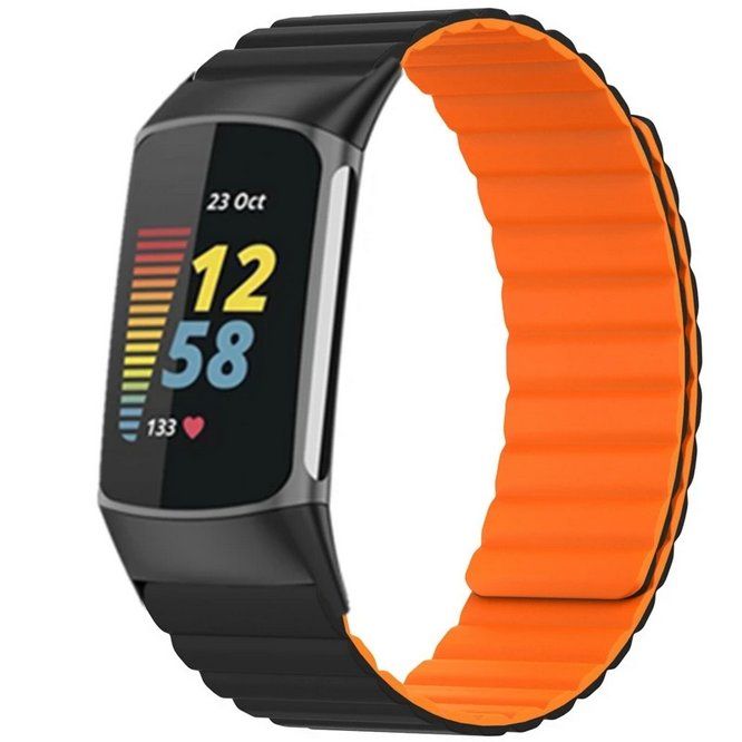 Bracelets: Armband Silikon Magnet für Fitbit Charge 5 / 6 – Neuf avec emballage d'origine à Lausanne par WATCH-WORLD