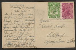 Karte Liechtenstein 1919 Vaduz