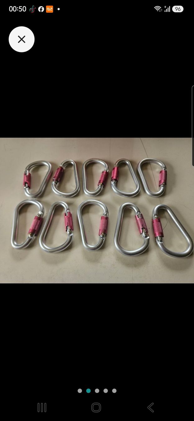 Kletterausrüstungen: 10 Kletterkarabiner, Aluminium, 226550 – Gebraucht aus Oberburg von znas