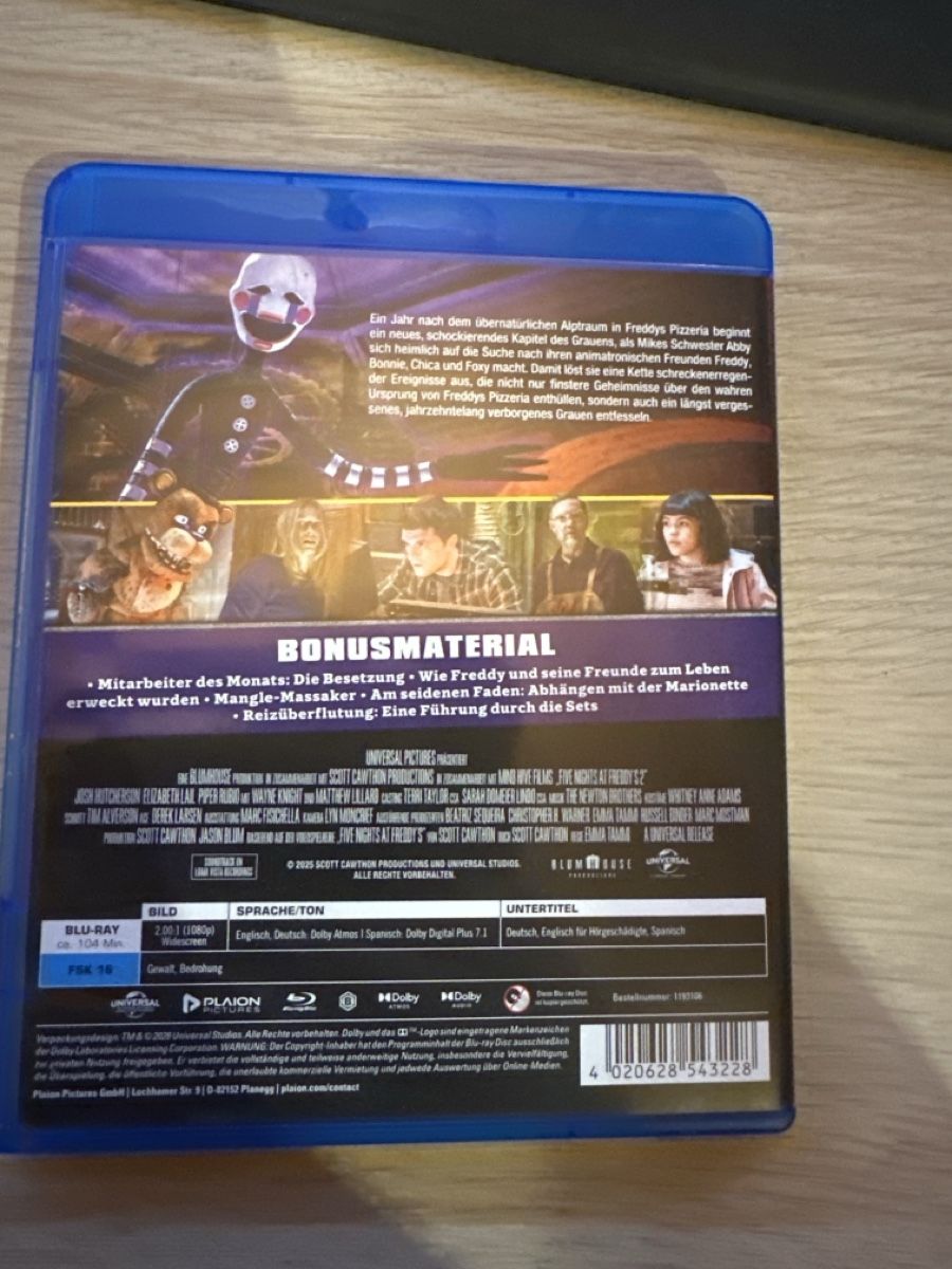 Tous les DVDs: Blu-ray Five Nights at Freddy's 2  – D'occasion à Wängi par mrpooc 1