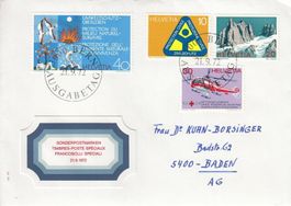 1975 516-519 FDC Spannörter Umweltschutz REGA Zivilschutz