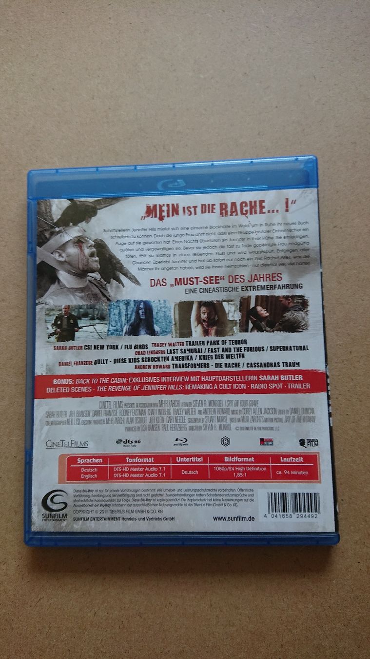 Tutti i DVDs: I Spit On Your Grave Blu-ray  – Usato da Chur venduto da FreakofRarity 1
