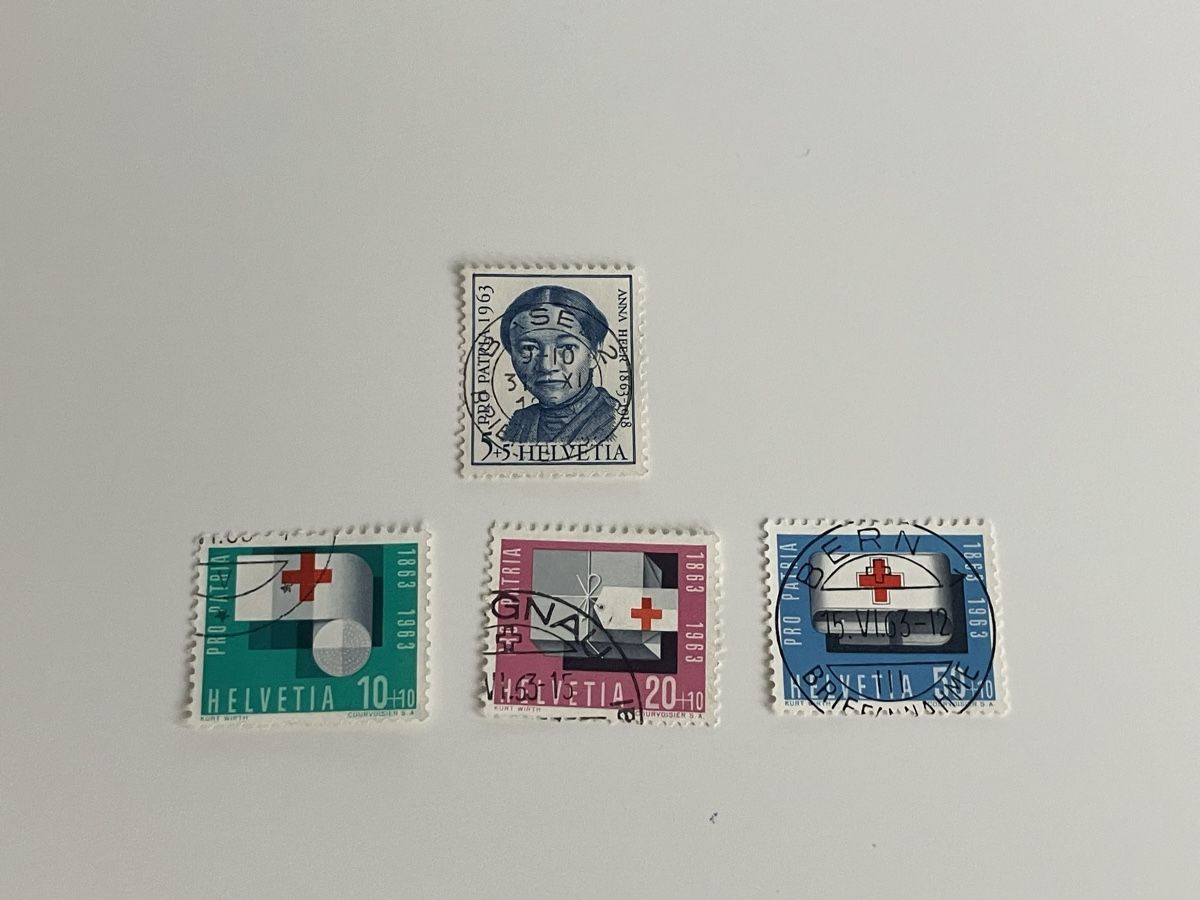 Alle Briefmarken: Pro Patria 1963 – Gebraucht aus Riehen von vernizi