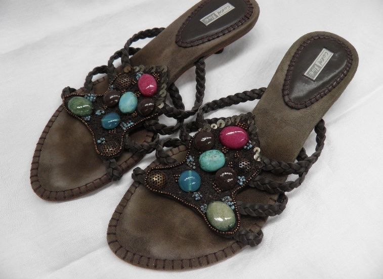 Scarpe da donna: Pantoletten CORAL BLUE, Gr. 38, Leder – Usato da Lax venduto da Napili