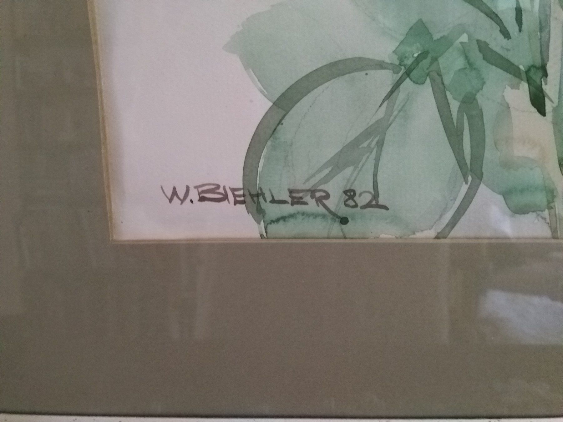 Dipinti: Aquarellbild Rosen von W. Biehler 1982 – Usato da Binningen venduto da blackhorse08 1