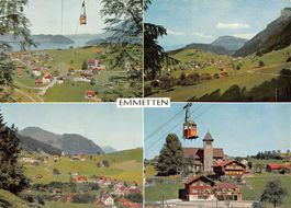 Schöne, alte Ansichtskarte: Emmetten - Seilbahn