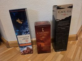 Whisky Konvolut: Talisker 10 Cardhu 12 Caol Ila 12Jahre