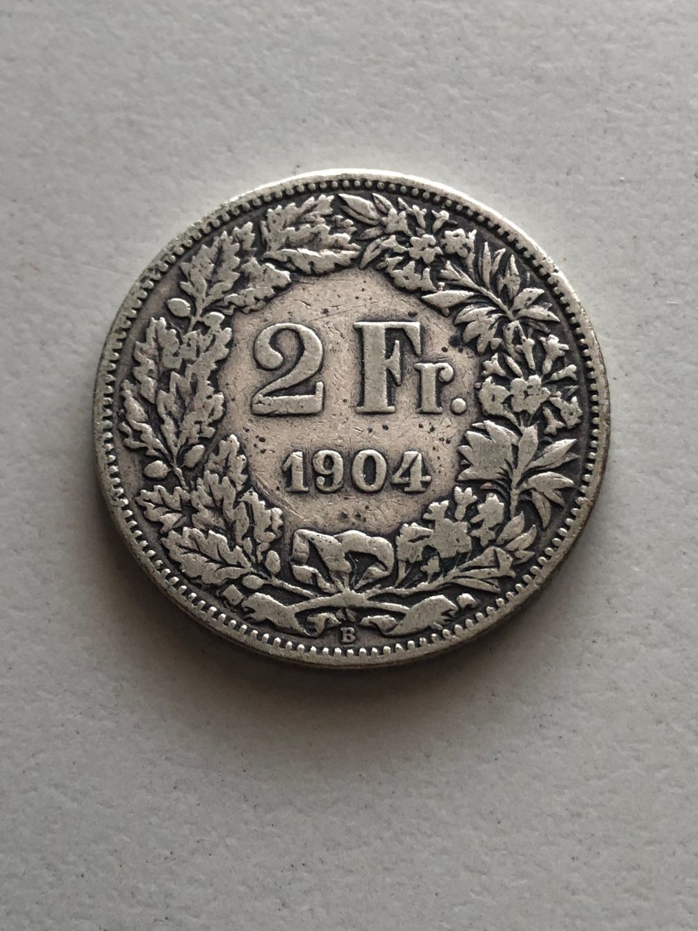 Alle Münzen: 2 Fr. 1904 – Gebraucht aus Schötz von Odpa