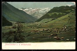 AK Zweisimmen, Ortsansicht und der Wildstrubel