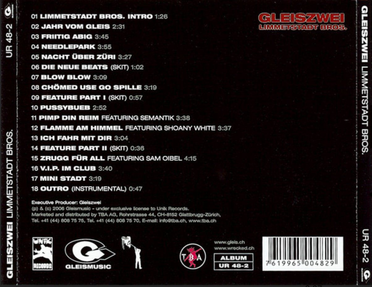 CDs: Gleiszwei - Limmetstadt Bros. – Gebraucht aus Brunnen von Barfly5 1