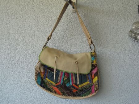 TANGO Thailand Designer Leder Tasche Boho Patchwork Vintage
