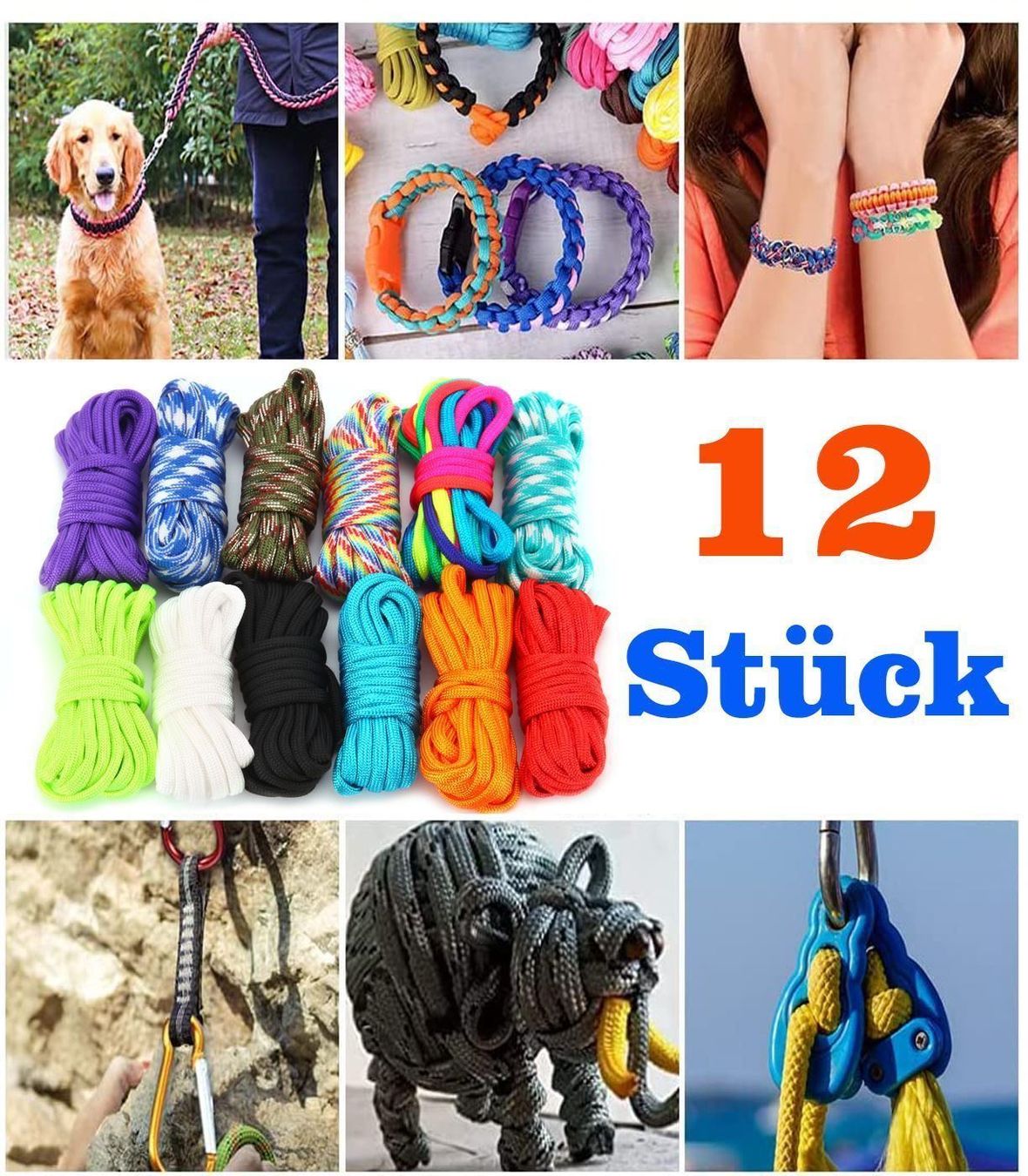 Guinzagli & Collari: Paracord set hundehalsbandrmband set – Nuovo (secondo la descrizione) da Thun venduto da nuonuoshop