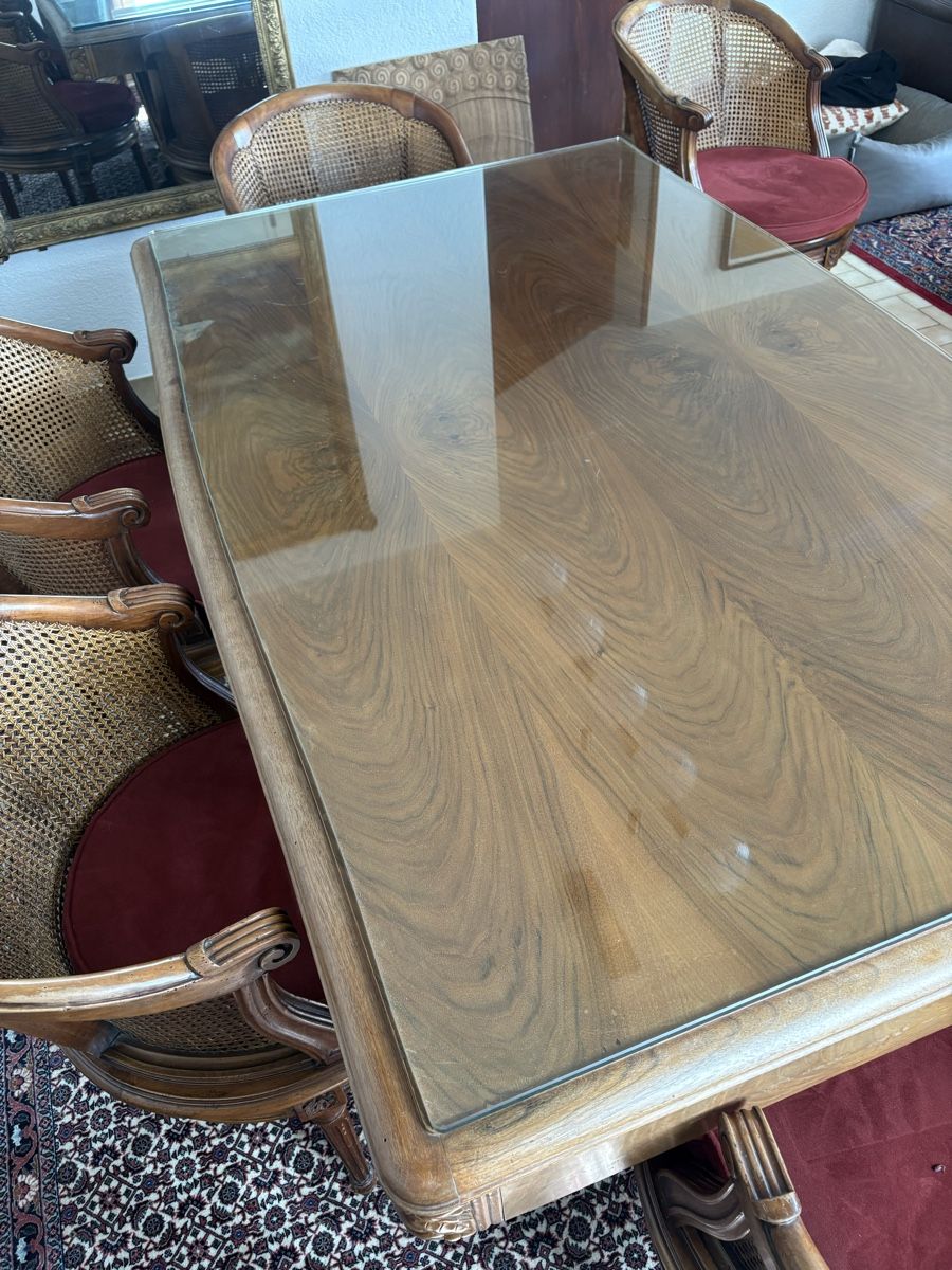 Tavoli: Table vintage art déco en bois massif – Usato da Bassins venduto da PBR001 3