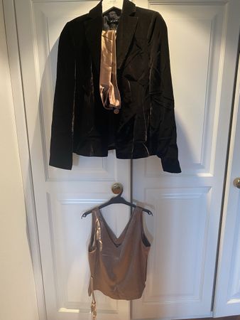 RIANI Blazer Grösse 38 braun mit Top Seide guter Zustand